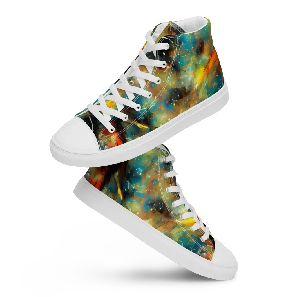 Kohn Cubism on Men's High Top Canvas Shoes — Front