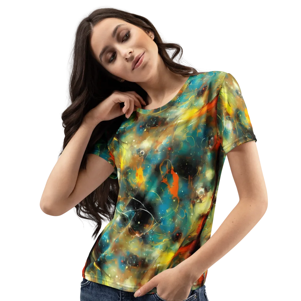 Kohn Cubism on Women's Crew Neck T-Shirt — Left Front