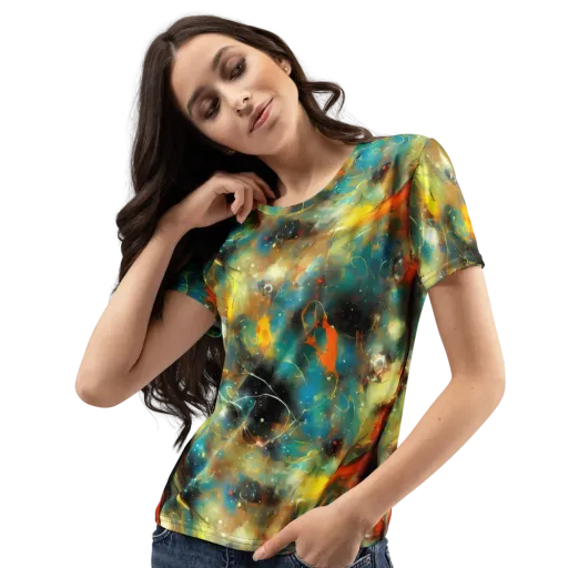 Kohn Cubism on a Women's Crew Neck T-Shirt