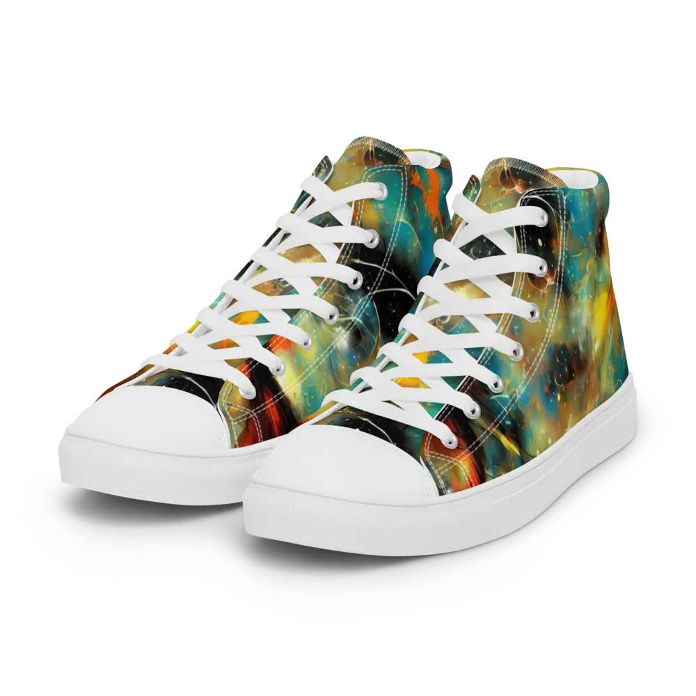 Kohn Cubism on Women's High Top Canvas Shoes — Left Front