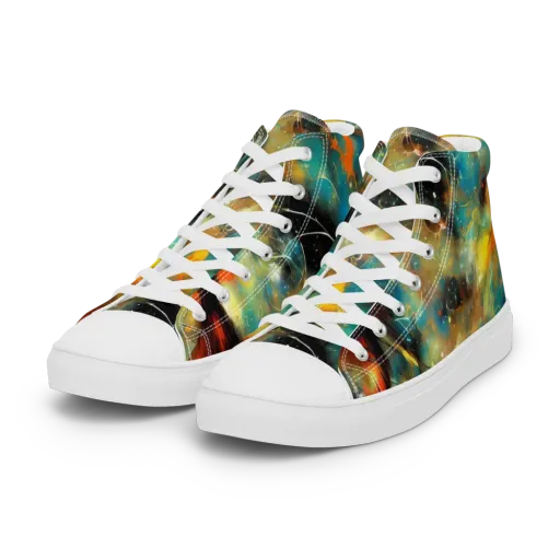 Kohn Cubism on a Women's High Top Canvas Shoes