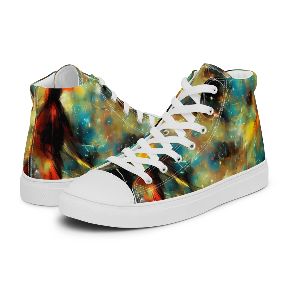 Kohn Cubism on Women's High Top Canvas Shoes — Left