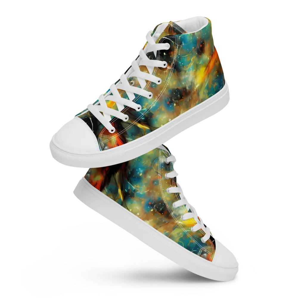 Kohn Cubism on Women's High Top Canvas Shoes — Front