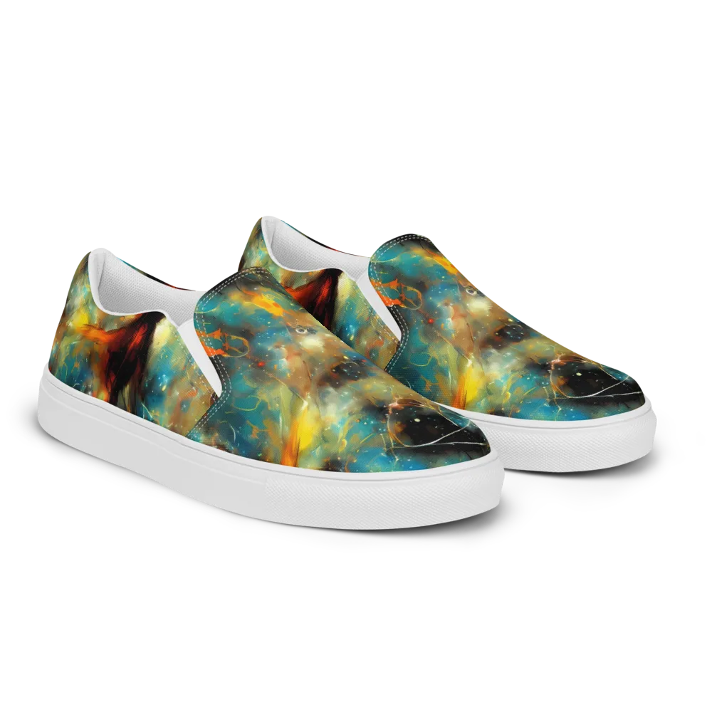 Kohn Cubism on Men's Slip-On Canvas Shoes — Right Front