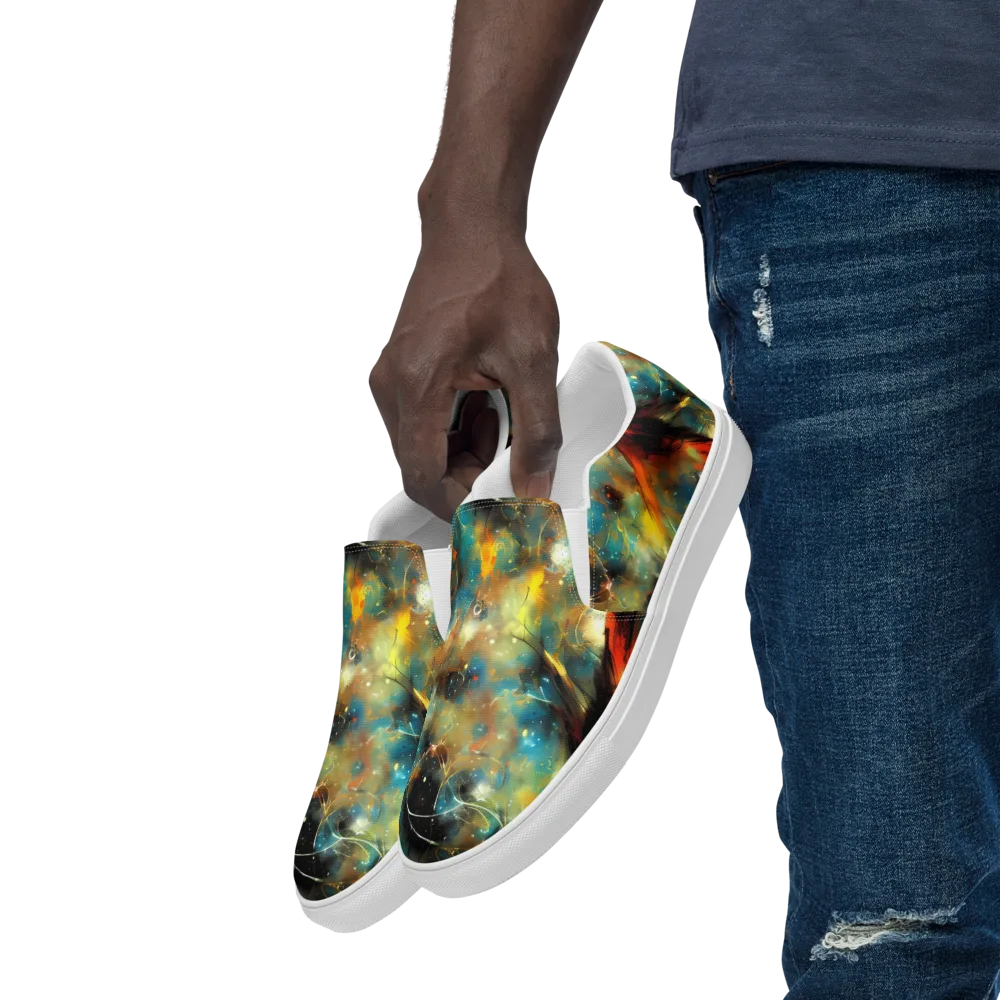 Kohn Cubism on Men's Slip-On Canvas Shoes — Left Front