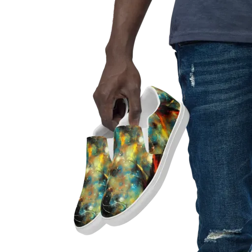 Kohn Cubism on a Men's Slip-On Canvas Shoes