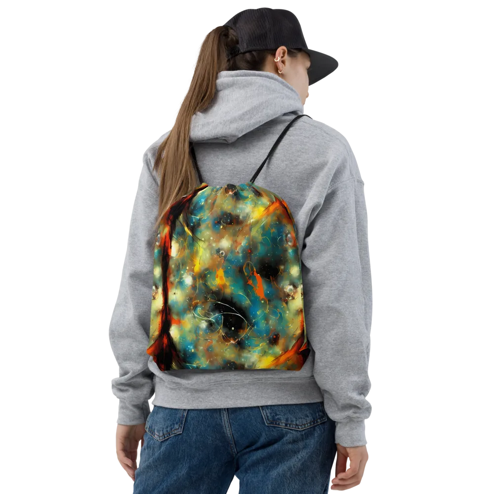 Kohn Cubism on Drawstring Bag — Front