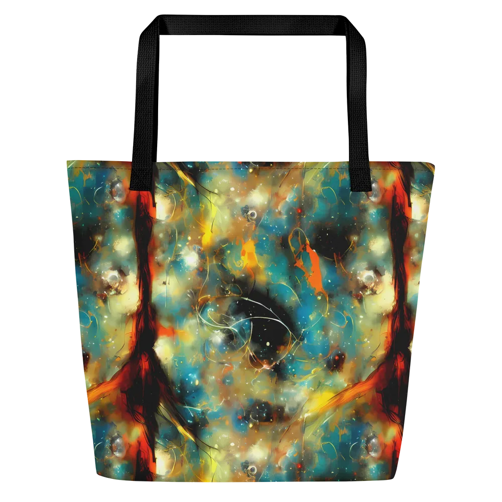 Kohn Cubism on Large Tote Bag W/ Pocket — Front
