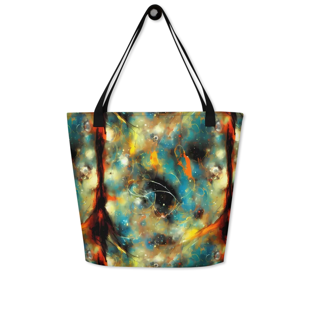 Kohn Cubism on Large Tote Bag W/ Pocket — Front