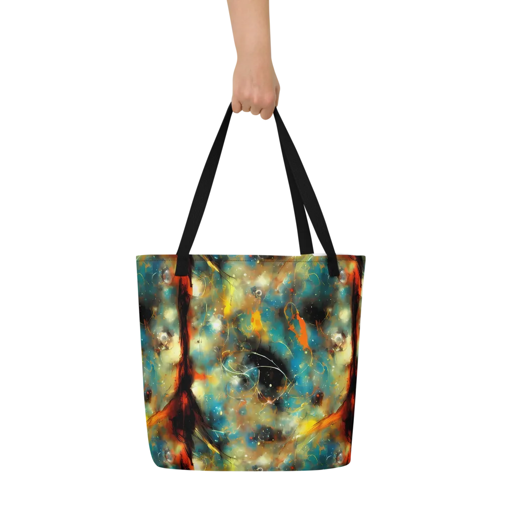 Kohn Cubism on Large Tote Bag W/ Pocket — Front