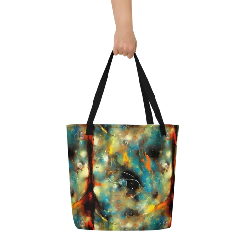 Kohn Cubism on a Large Tote Bag W/ Pocket