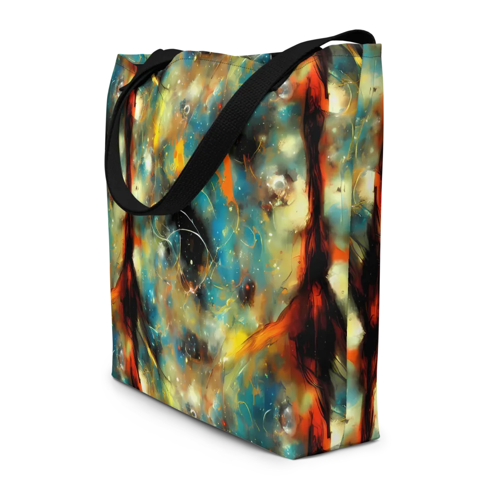 Kohn Cubism on Large Tote Bag W/ Pocket — Front