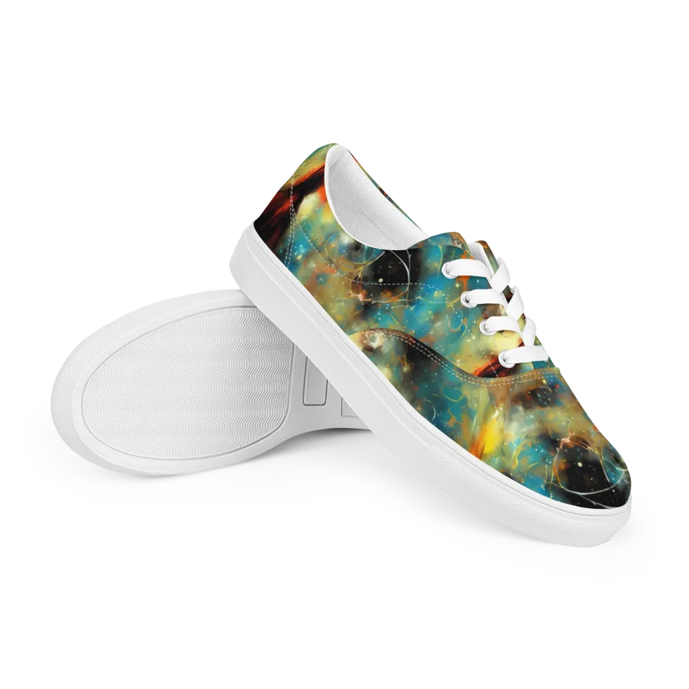Kohn Cubism on Men's Lace-Up Canvas Shoes — Right Front