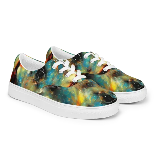 Kohn Cubism on a Men's Lace-Up Canvas Shoes