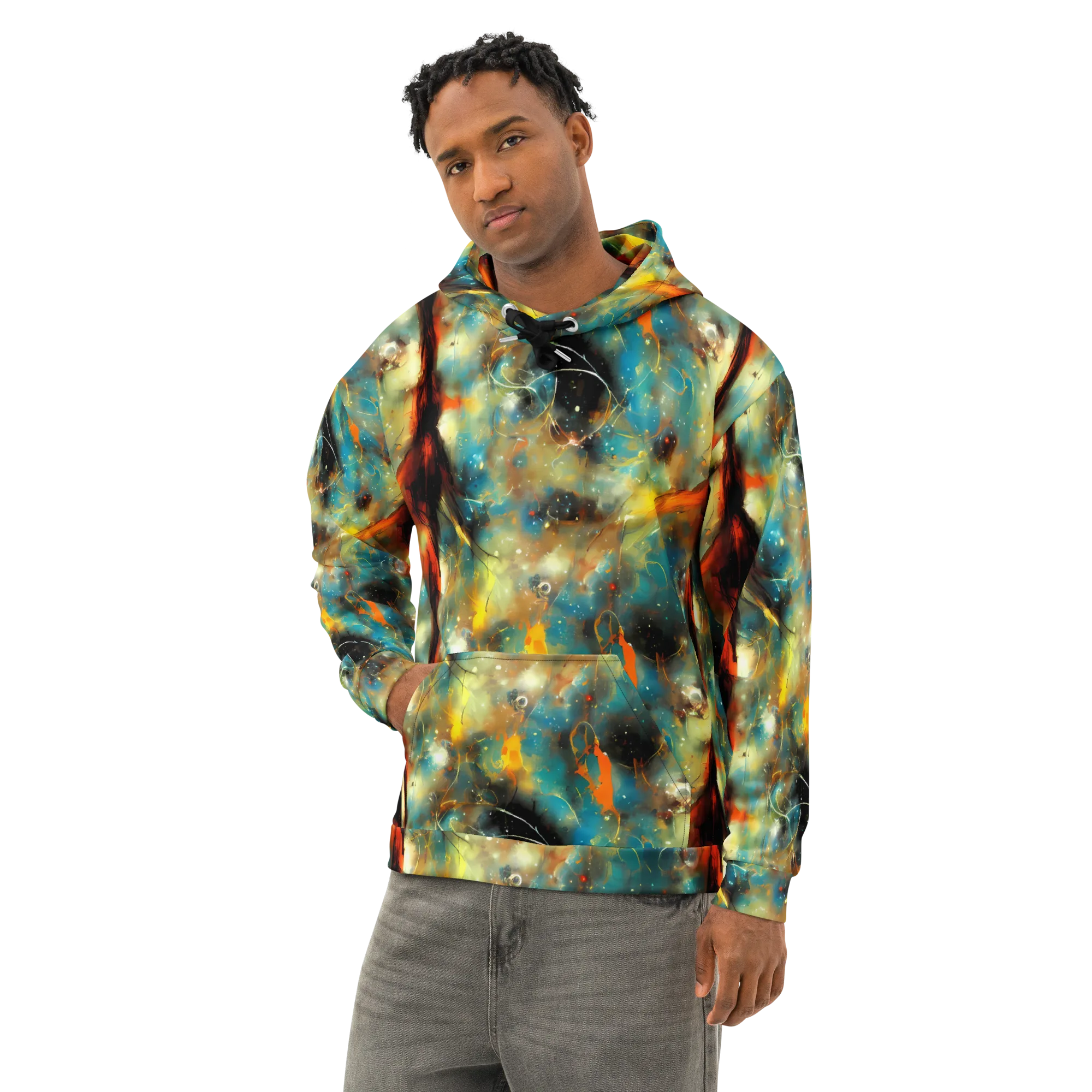 Kohn Cubism on Cotton Hoodie — Left Front