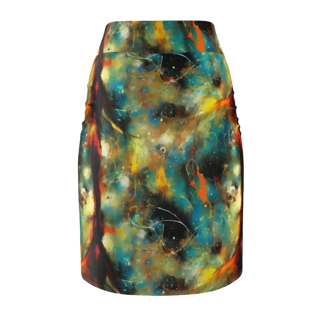Kohn Cubism on Pencil Skirt — Back