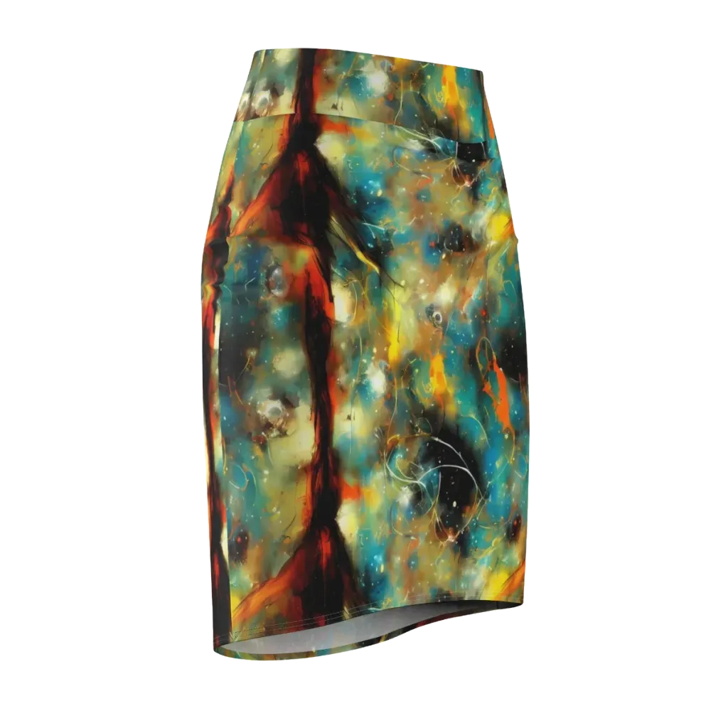 Kohn Cubism on Pencil Skirt — Front Side