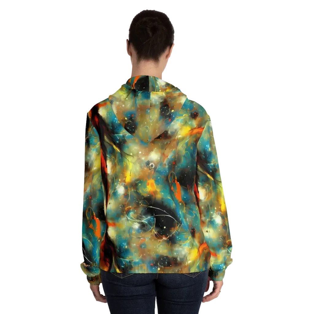 Kohn Cubism on Women's Full-Zip Hoodie — Back On Person