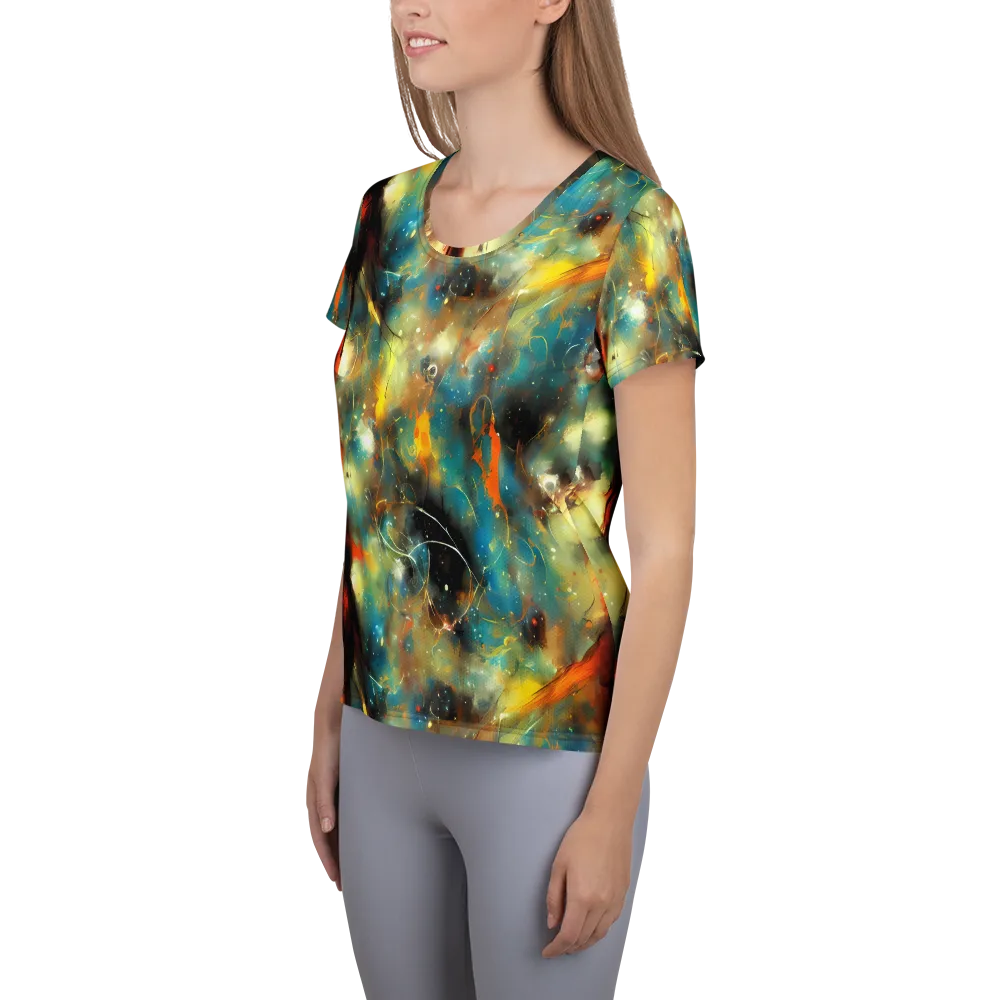 Kohn Cubism on Women's Athletic T-Shirt — Left