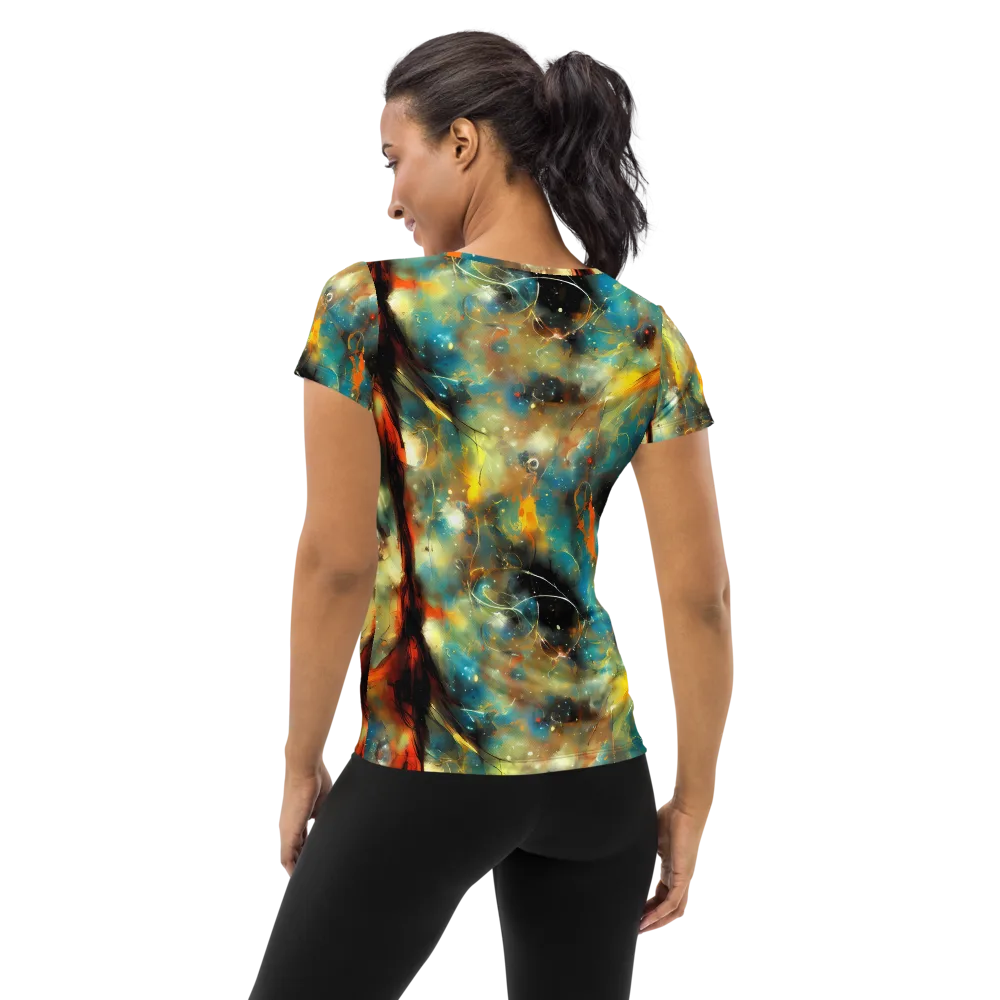 Kohn Cubism on Women's Athletic T-Shirt — Back