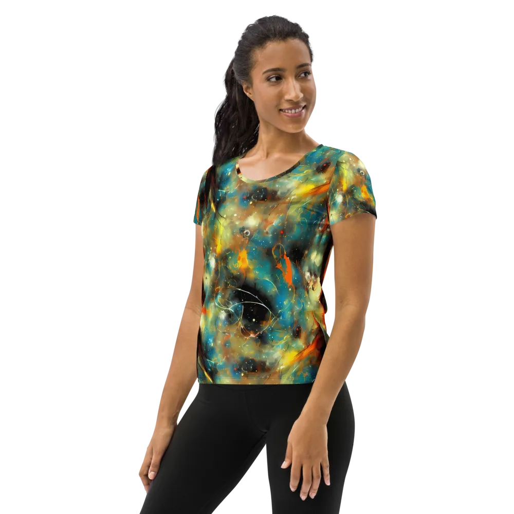 Kohn Cubism on Women's Athletic T-Shirt — Left