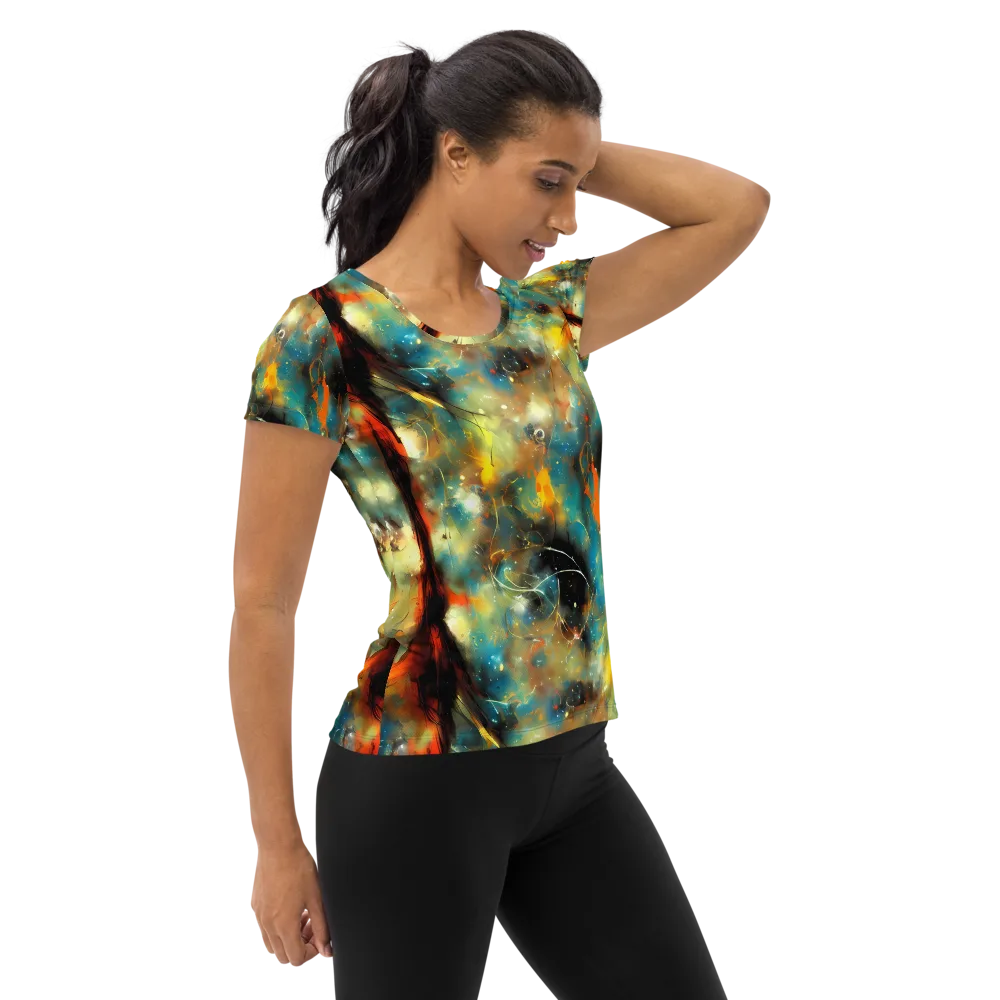 Kohn Cubism on Women's Athletic T-Shirt — Right