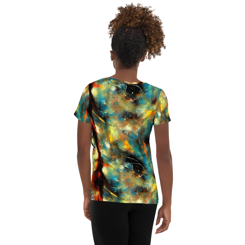 Kohn Cubism on Women's Athletic T-Shirt — Back