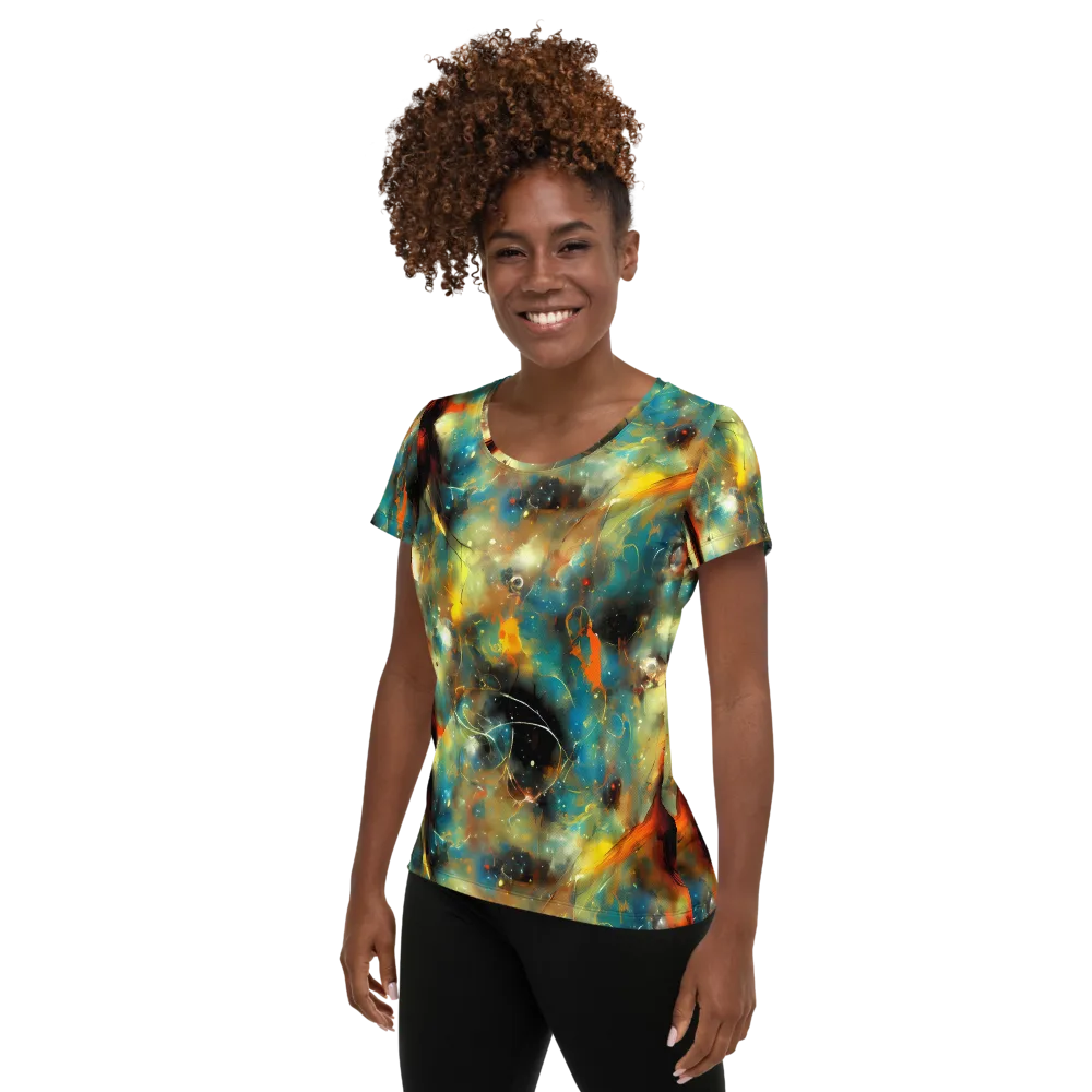 Kohn Cubism on Women's Athletic T-Shirt — Left