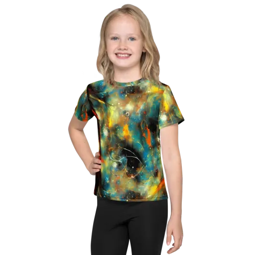 Kohn Cubism on a Kids Crew Neck T-Shirt