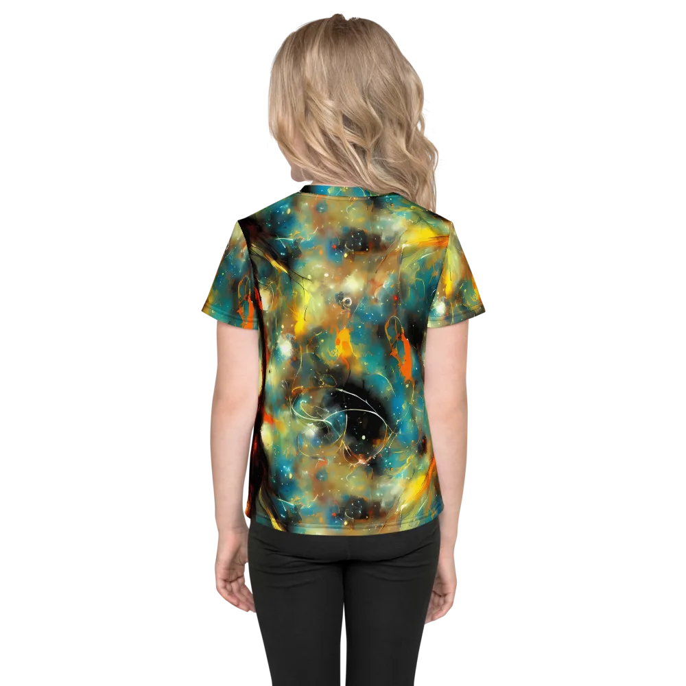 Kohn Cubism on Kids Crew Neck T-Shirt — Back