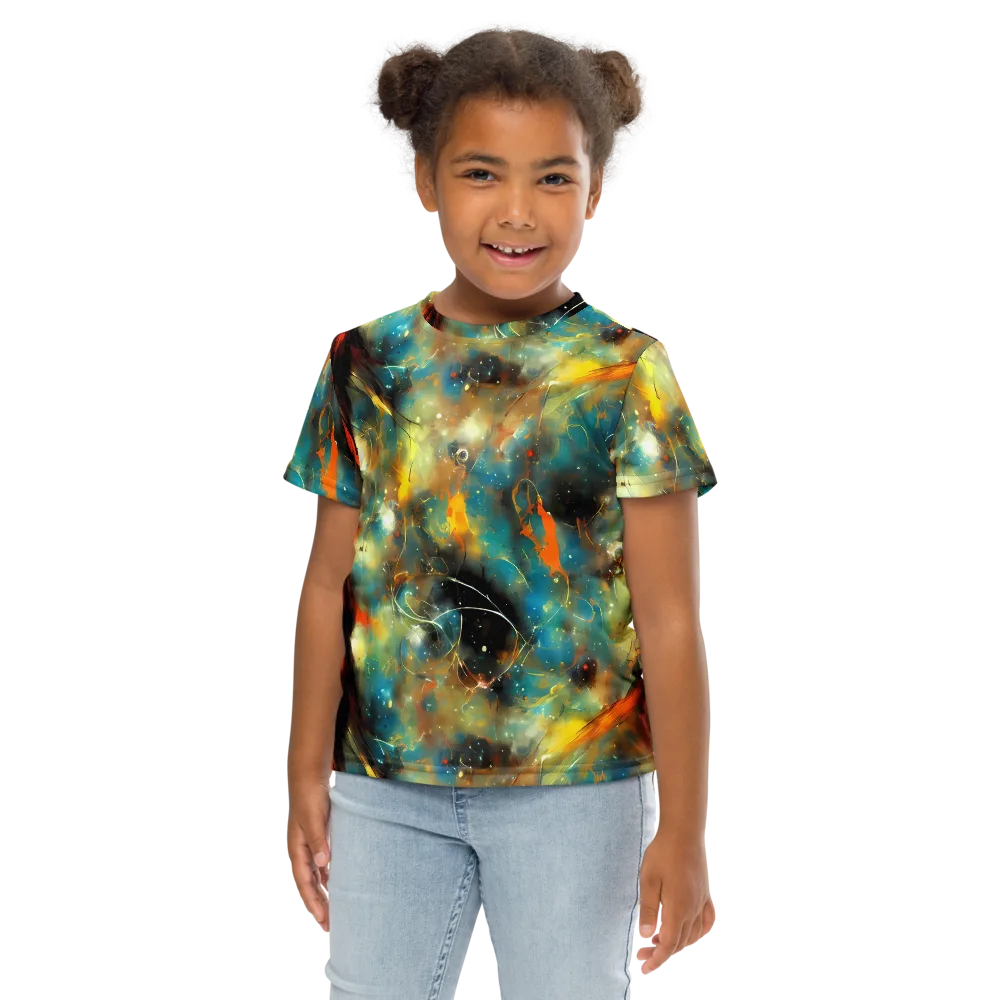 Kohn Cubism on Kids Crew Neck T-Shirt — Front