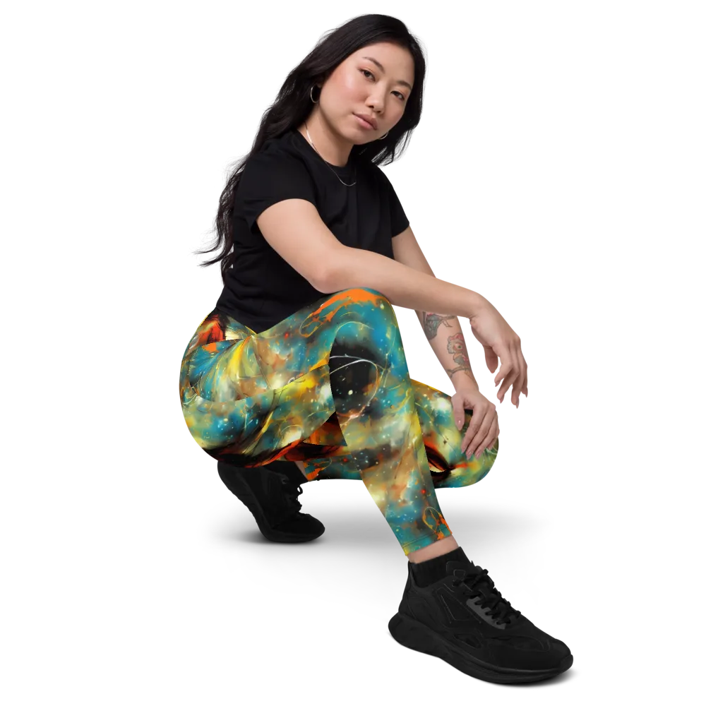 Kohn Cubism on Leggings with Pockets — Right Front
