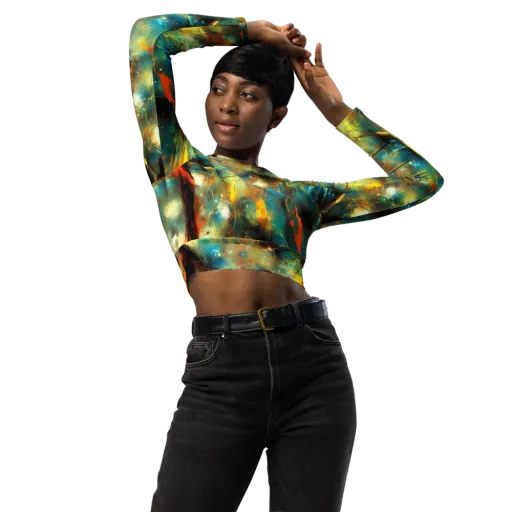 Kohn Cubism on a Long Sleeve Crop Top