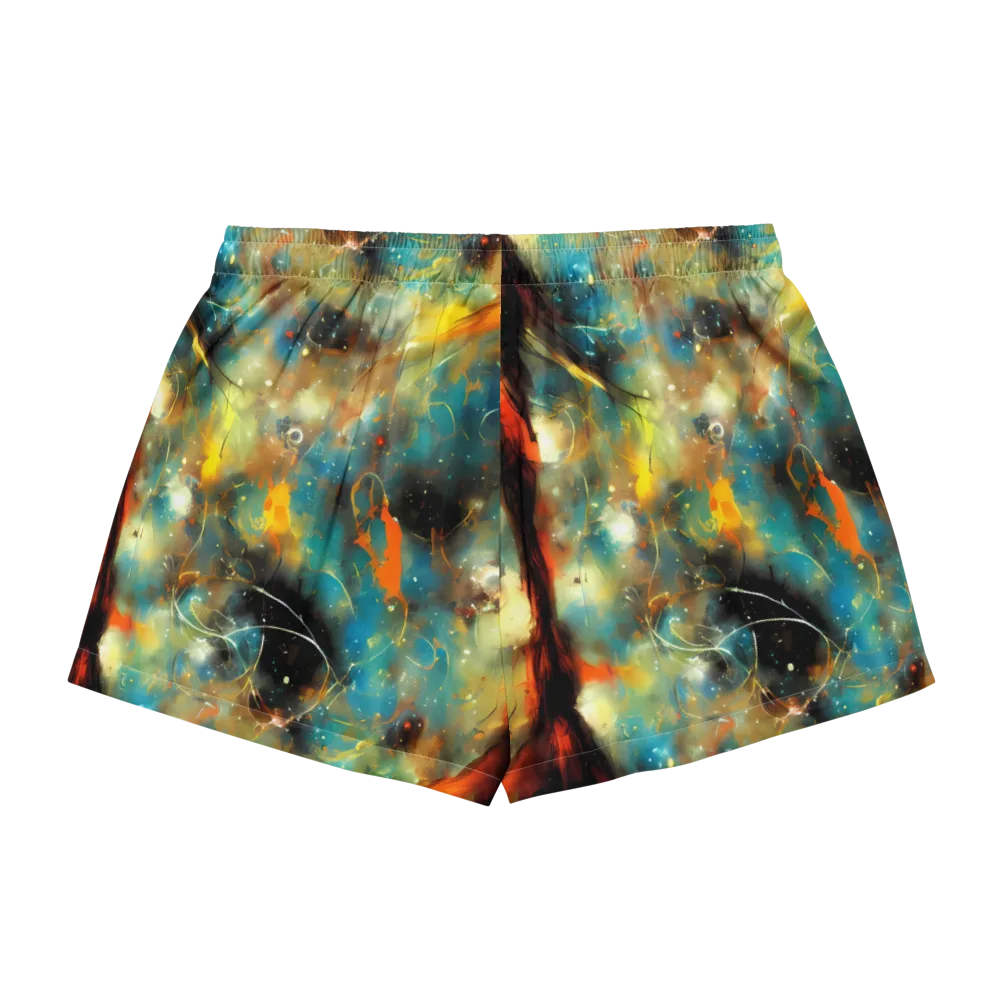 Kohn Cubism on Women's Pajama Shorts — Back