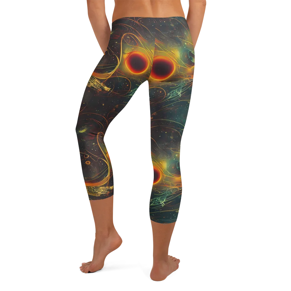 Templesmith Twirl on Capri Leggings — Back