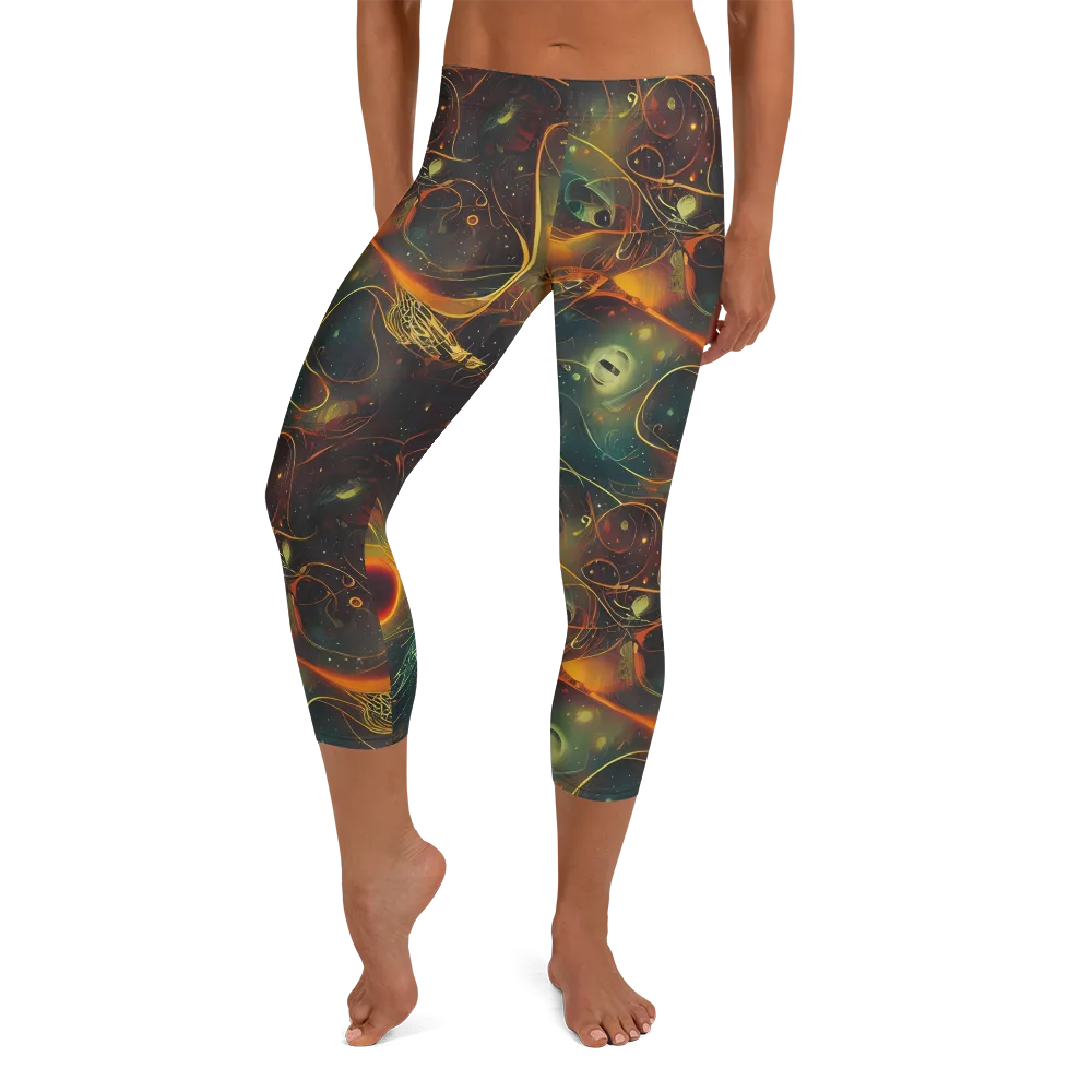 Templesmith Twirl on Capri Leggings — Front