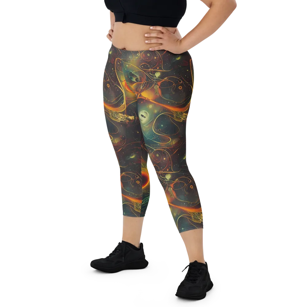Templesmith Twirl on Capri Leggings — Front