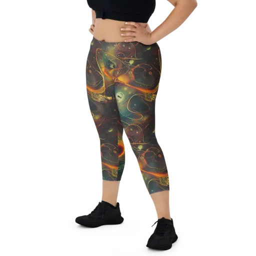 Templesmith Twirl on a Capri Leggings