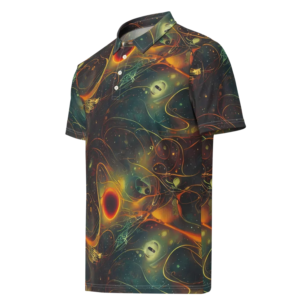 Templesmith Twirl on Men's Slim Fit Polo Shirt — Left Front