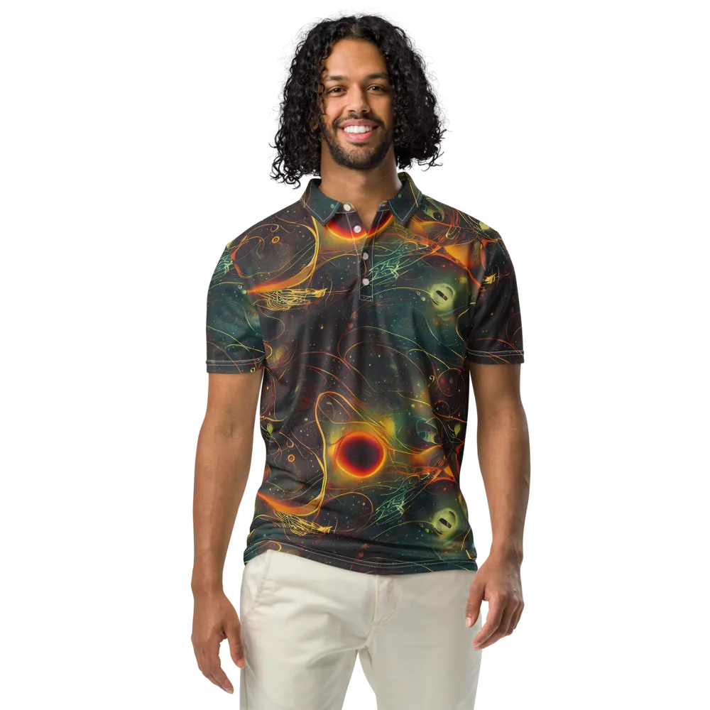 Templesmith Twirl on Men's Slim Fit Polo Shirt — Front