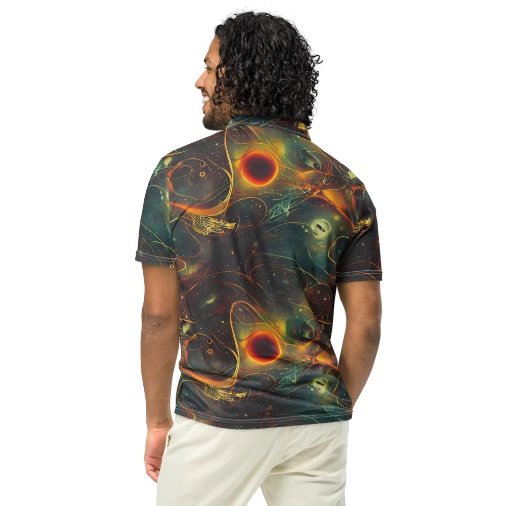 Templesmith Twirl on Men's Slim Fit Polo Shirt — Back