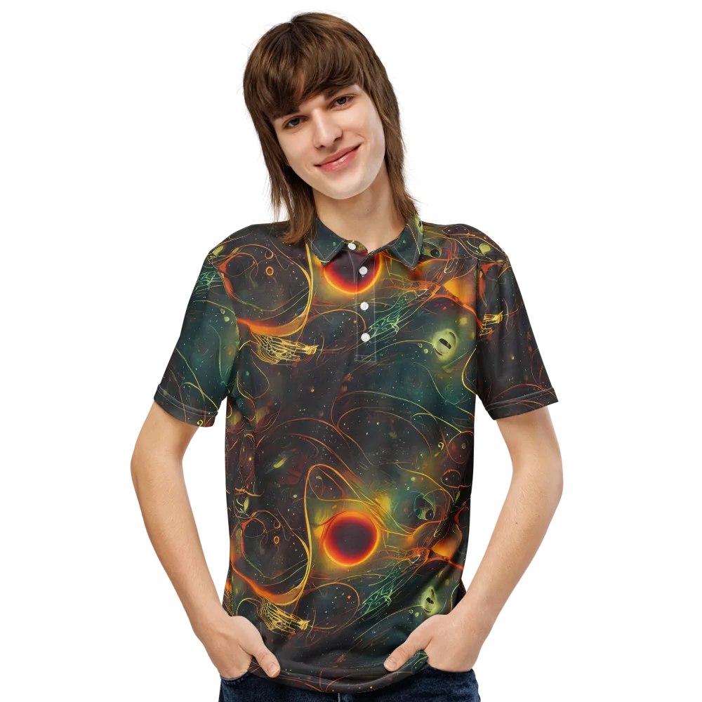 Templesmith Twirl on Men's Slim Fit Polo Shirt — Front