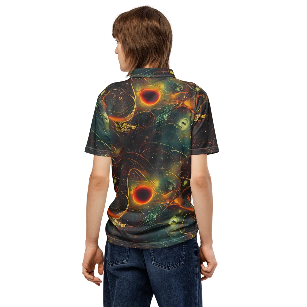 Templesmith Twirl on Men's Slim Fit Polo Shirt — Back