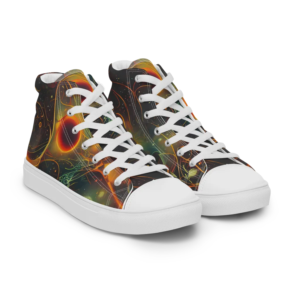 Templesmith Twirl on Men's High Top Canvas Shoes — Right Front