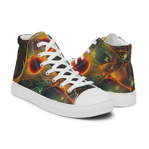 Templesmith Twirl on a Men's High Top Canvas Shoes