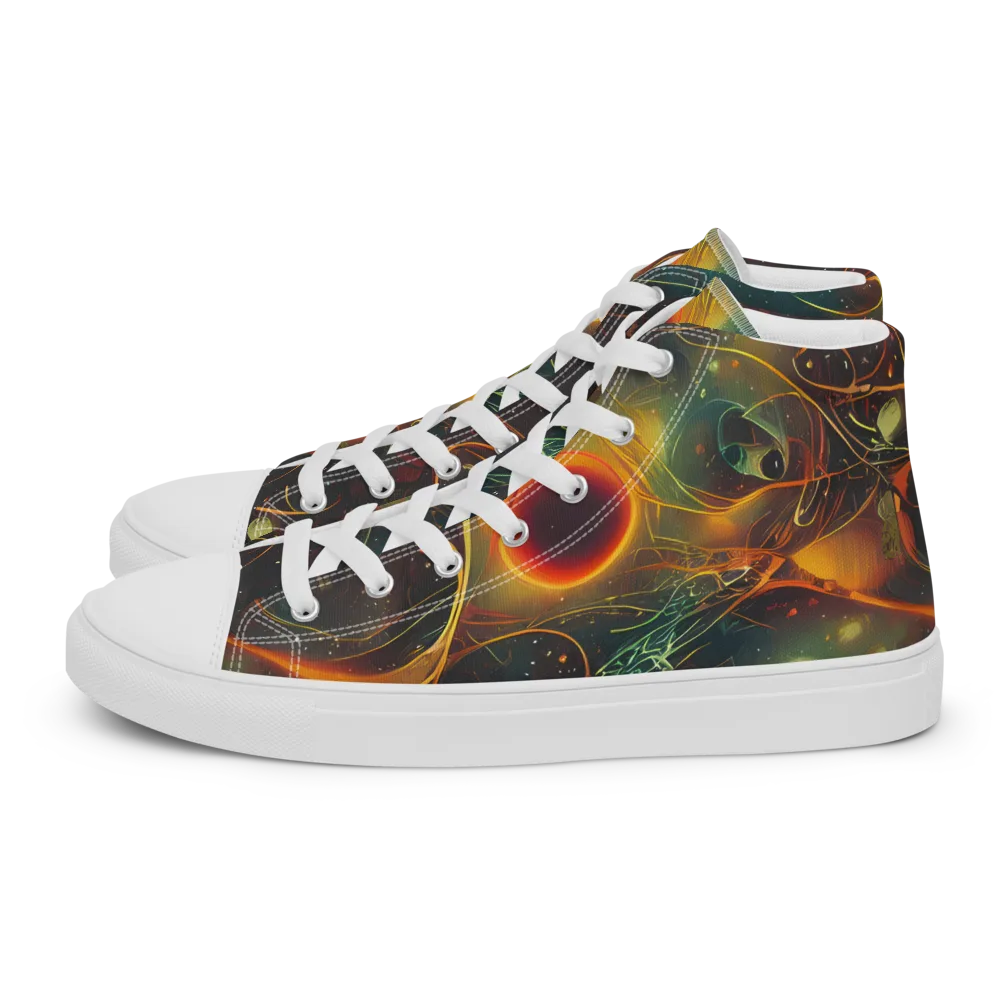 Templesmith Twirl on Women's High Top Canvas Shoes — Left