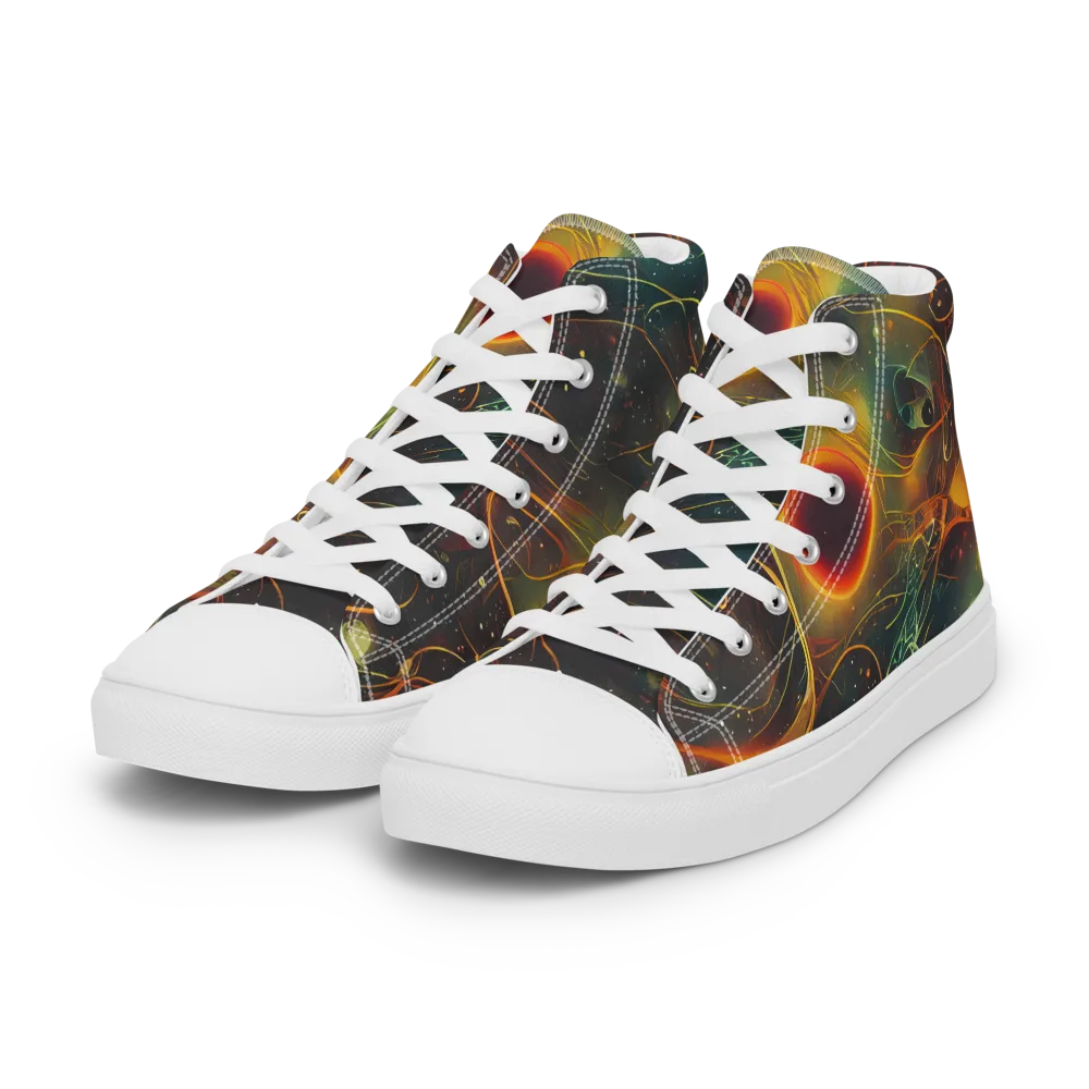 Templesmith Twirl on Women's High Top Canvas Shoes — Left Front