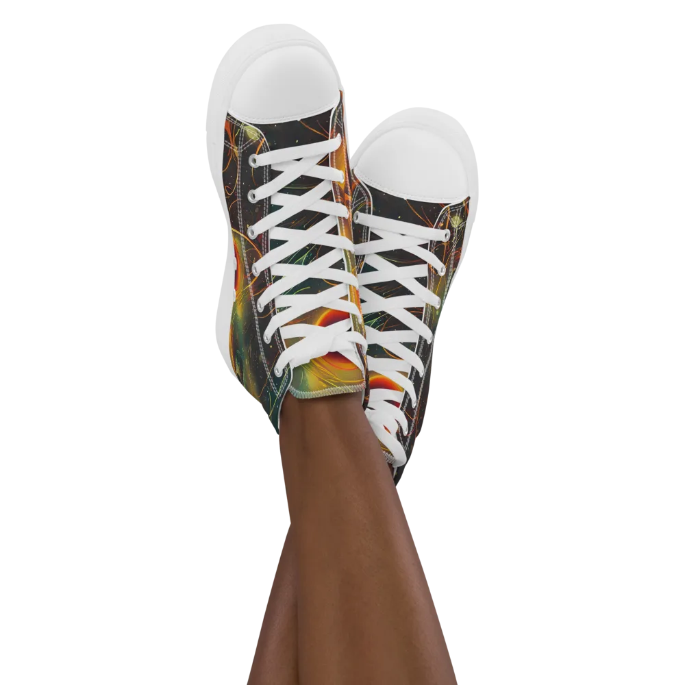 Templesmith Twirl on Women's High Top Canvas Shoes — Front