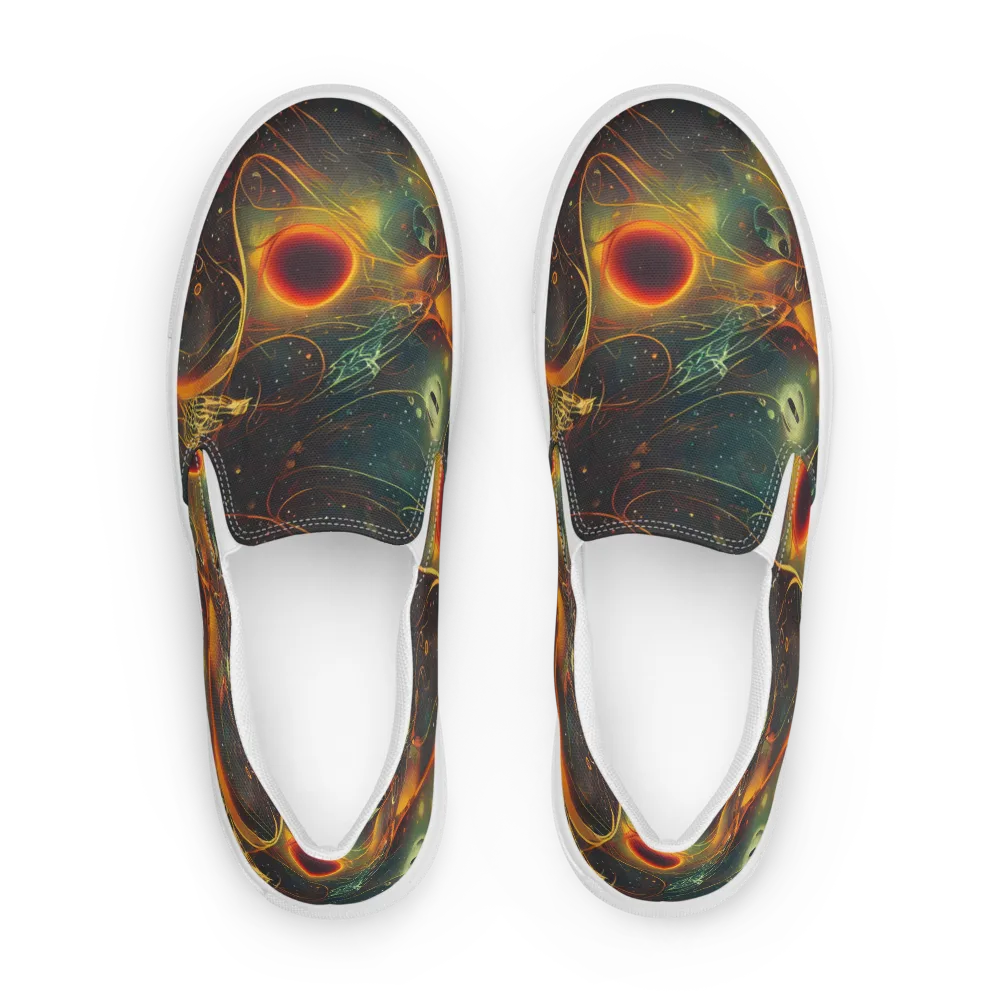 Templesmith Twirl on Men's Slip-On Canvas Shoes — Front