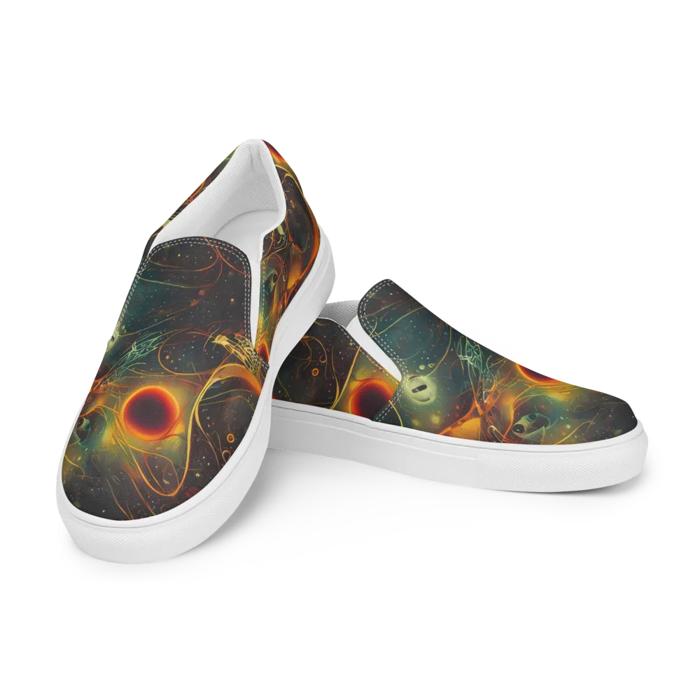 Templesmith Twirl on Men's Slip-On Canvas Shoes — Left Front